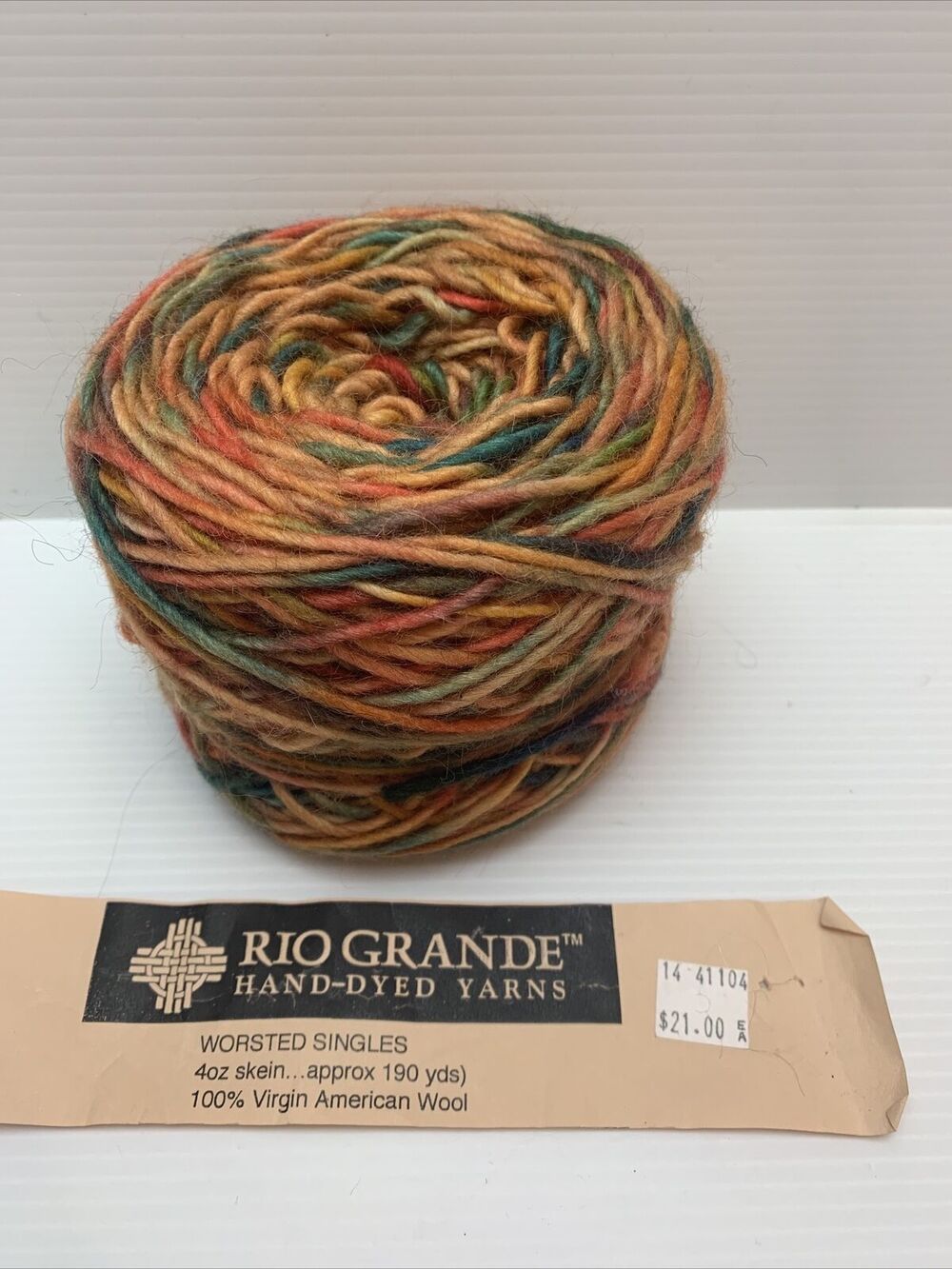 Rio Grande Hand Dyed Yarn Worsted Singles Virgin American Wool 190 Yards